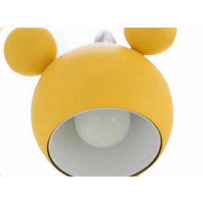 Cartoon Mouse 1 Head Floor Lamp Modern Design Blue/Pink/Yellow Metal Floor Light for Study Room