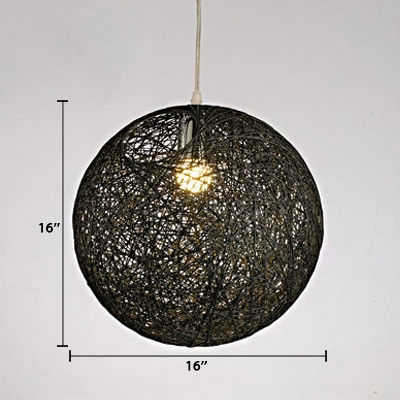 Globe Shade Hanging Light Contemporary Hand Made Accent Pendant Lamp for Living Room