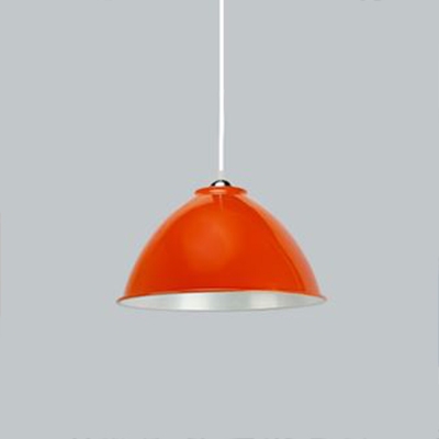 Industrial Contemporary Hanging Lamp with Dome Shade, Multi-color Options, 15.7''