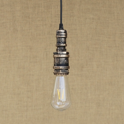 Mini Sized Single Light Industrial Indoor Pendant in Black/Brass/Bronze/Silver Finish