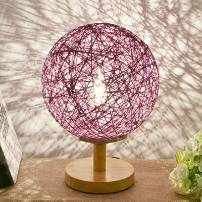 Orb Shade Table Light Concise Colorful Hand Made Night Lamp for Children Room Corridor