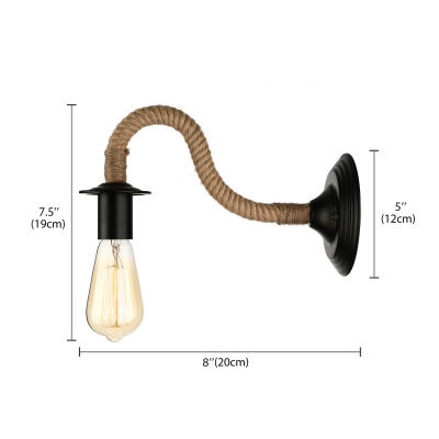 Real Simple Industrial Rope LED Wall Sconce
