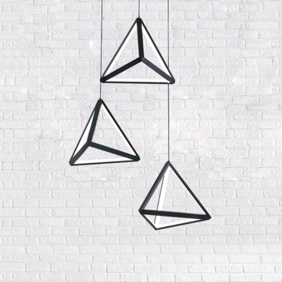 Silicon Gel Triangle Hanging Light Modern Design 3 Light Decorative Pendant Light