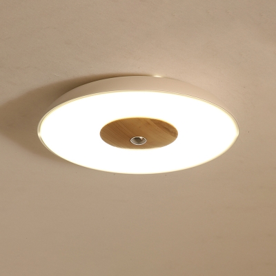 White Dome LED Flush Mount Nordic Style Contemporary Metal Ceiling Light for Restaurant