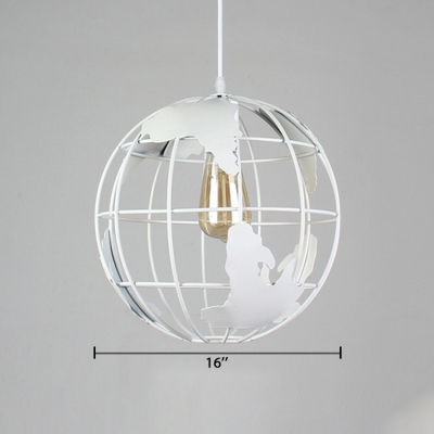 White Finished 12'' Wide Single Light Modern Globe LED Pendant Light