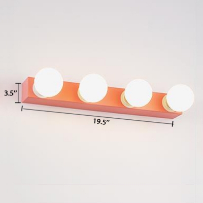 DIY Multi Light Strip Vanity Light Modern Colorful Third Gear Makeup Mirror Lighting in Orange
