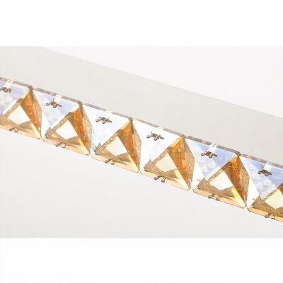 Linear Wall Mount Fixture Modern Style Extendable Crystal LED Vanity Light in Warm/White