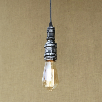 Mini Sized Single Light Industrial Indoor Pendant in Black/Brass/Bronze/Silver Finish