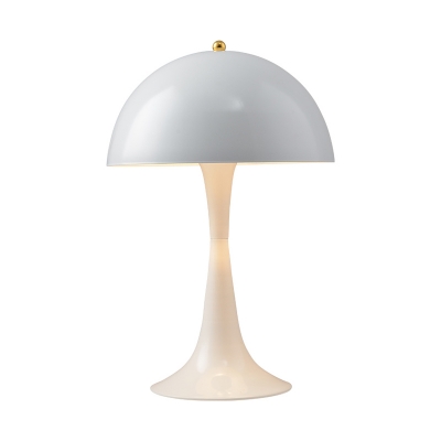 Semicircle Desk Light Modern Fashion Metal 1 Head Table Lamp in White for Bedside Bedroom