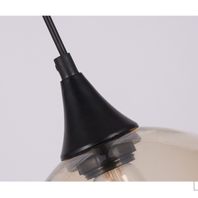 Cognac Glass Drip Drop Pendant Light Contemporary Single Head Drop Ceiling Lighting