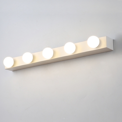 Hollywood Style Mirror Light Modern Acrylic Multi Light Vanity Light in White for Dressing Table