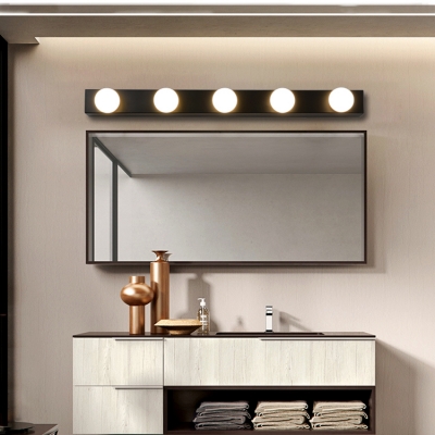 Multi Light Open Bulb Vanity, Vanity With Hollywood Lights
