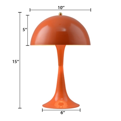 Orange/Yellow Dome Desk Lamp Concise Modern Metal LED Table Light for Children Room
