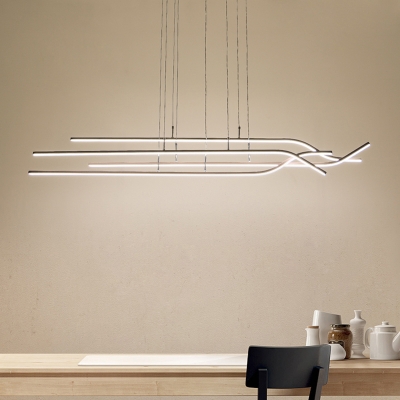 lights linear cluster chandelier simple metal chandelier suitable for restaurants