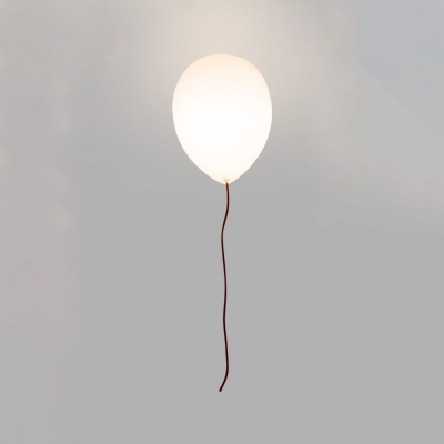 Balloon Flush Light Fixtures Stylish Milky Glass 1 Light Ceiling Light for Children Room