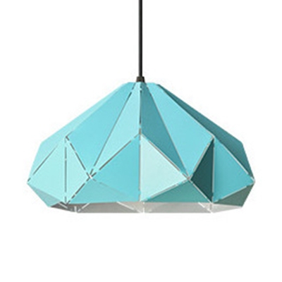 Colorful Nordic Origami Pendant Light Iron Single Light Lighting Fixture for Children Room
