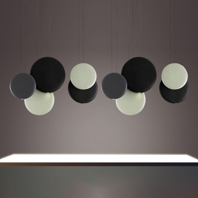 Resin Disc Hanging Light Nordic Style Simple Multi Light Indoor Lighting Fixture for Restaurant