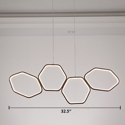 Contemporary Geometric Pendant Light Silicon Gel Multi Light Island Pendant Lamp for Bar