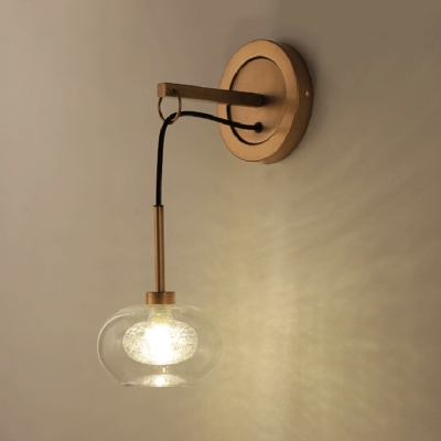 Dome Hanging Wall Sconce Concise Modern, Hanging Wall Lamp