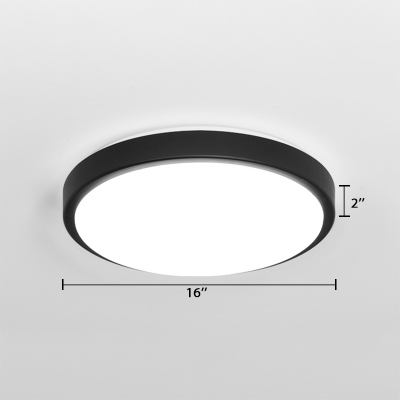 Acrylic Lampshade Round Flush Light Modern Design LED Ceiling Fixture in Warm/White for Bedroom