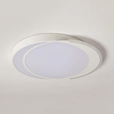 Acrylic Shade Circular Ceiling Light Monochromatic LED Flush Mount Light in Warm/White