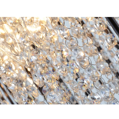 Crystal Flush Light Fixture Contemporary Metallic Decorative LED Ceiling Flush Mount in Third Gear