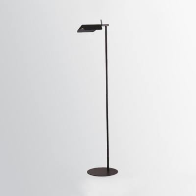 Black Folded Shade Floor Light Simple Modern Metal 1 Head Indoor Lighting Fixture for Bedroom