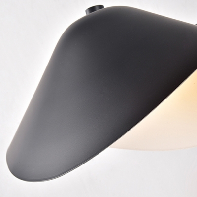 Modernism Duckbill Shade Lighting Fixture Metallic Single Head Plug In Wall Sconce in Black