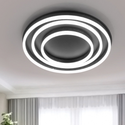 Acrylic Circular Ceiling Lamp Nordic Style LED Flushmount in Warm/White for Living Room