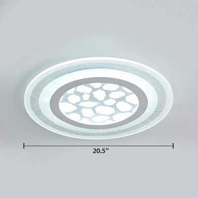 Acrylic Super-thin LED Flushmount Modern Chic Indoor Lighting Fixture in White with Disc Shade