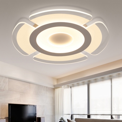 Acrylic Ultra Thin Indoor Lighting Fixture Modernism LED Ceiling Fixture in Warm/White for Living Room
