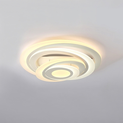 Circular LED Ceiling Lamp Contemporary Stylish Acrylic Semi Flush Mount Light for Sitting Room