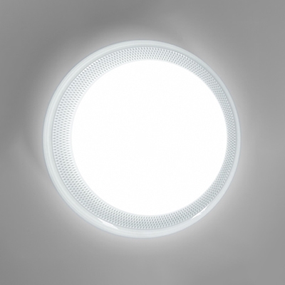 Circular LED Flush Mount Contemporary Acrylic Flush Ceiling Light in White for Living Room