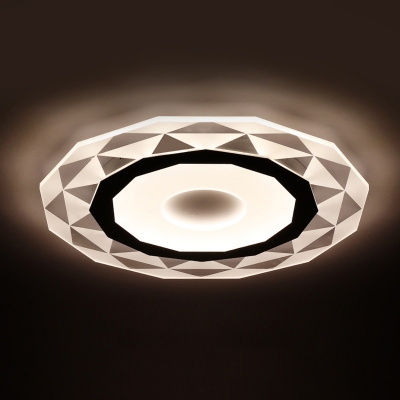 Modernism Diamond Pattern Ceiling Lamp with Polygon Acrylic LED Ceiling Flush Mount in Warm/White