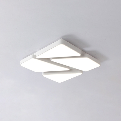 Acrylic Geometric Pattern Ceiling Fixture Simplicity Art Deco Surface Mount LED Light in Warm/White