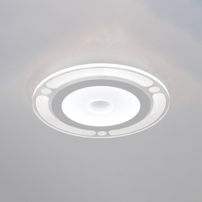 Acrylic Round Disc Shade Ceiling Light Simple Concise Ultrathin LED Flushmount in Warm/White