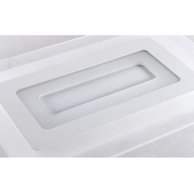 Acrylic Super-thin Ceiling Flush Mount with Oblong Simple Concise LED Lighting Fixture in Warm/White