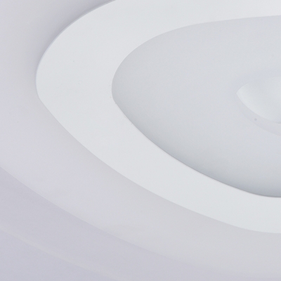 Acrylic Ultrathin Ellipse Flush Mount Modernism Surface Mount LED Light in White for Study Room