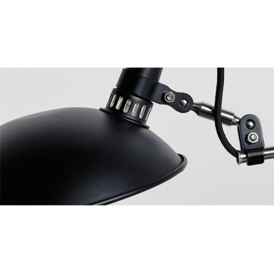 Adjustable 3 Lights Dome Floor Lamp Modernism Metal Standing Light in Black for Sitting Room