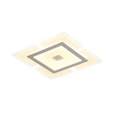 Nordic Ultrathin LED Flush Mount with Square Acrylic Shade Ceiling Fixture in Warm/White