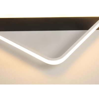 Squared LED Flush Lighting with Strips Design Modern Fashion Aluminum Ceiling Light in Black