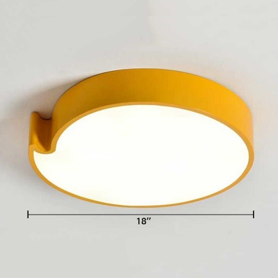 Acrylic LED Flush Light with Comma Symbol Letters&Numbers Blue/Yellow Ceiling Light for Kids