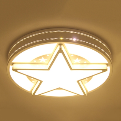 Star LED Flushmount Contemporary Black/White Acrylic Ceiling Light for Living Room Bedroom