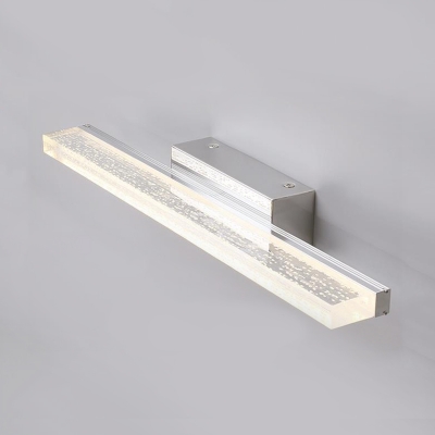 Acrylic Vanity Light with Linear Shape Modern Chic LED Wall Lamp in Stainless for Bathroom