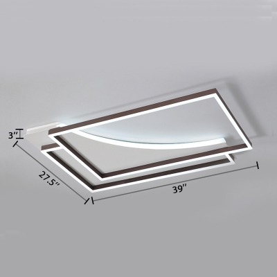 Acrylic Lampshade Geometric Flush Light Modern Chic LED Flush Mount Light in Warm/White
