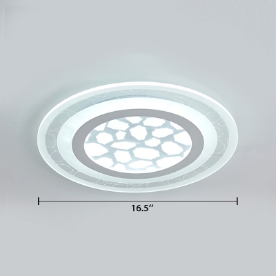 Acrylic Super-thin LED Flushmount Modern Chic Indoor Lighting Fixture in White with Disc Shade