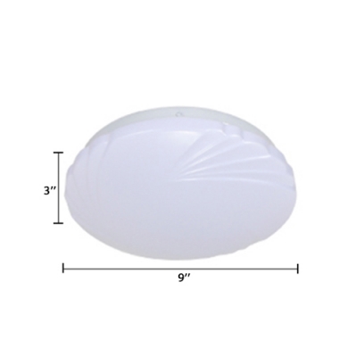 Contemporary Ultra Thin LED Flushmount Acrylic LED Flush Mount Light in White for Living Room