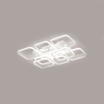 Super-thin Square Flush Light Fixture Simplicity Acrylic Multi Light LED Flushmount in Warm/White