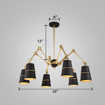 Swing Arm Suspension Light With Conical, Swing Arm Chandelier