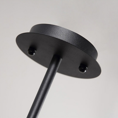 2 Tiers Linear Suspended Light Modern Design Metal 8 Heads Chandelier Lamp in Black